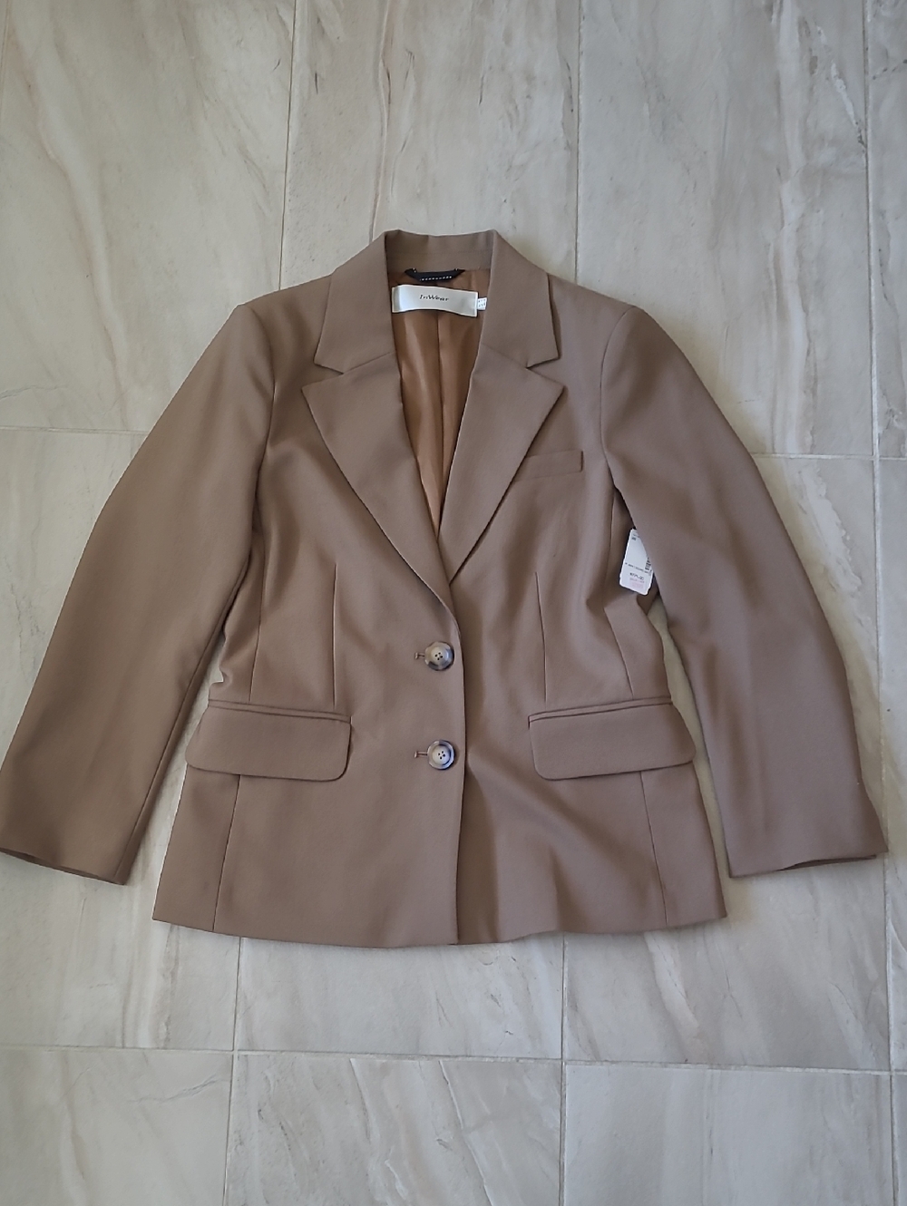 NWT Simon's Women 8 Tailored Tan Blazer Jacket